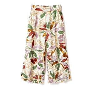 Stunning EUC authentic Nicole Miller pure linen floral pants beautiful EUC